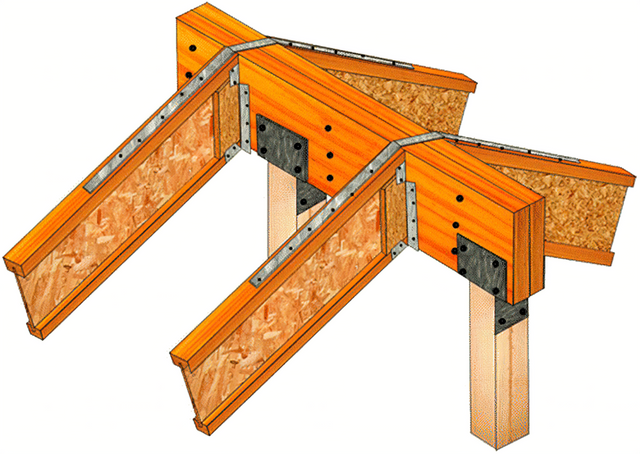 Zeemo Wooden Pine Lvl Laminated I Joist Beam Roofing And Flooring For House Building Products