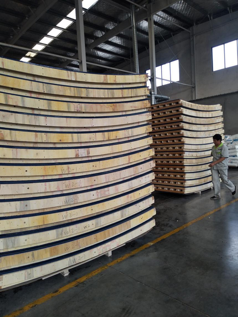 Zeemo wooden curved tank formwork circular customized shape concrete cast mining refine septic bank water treatment factory