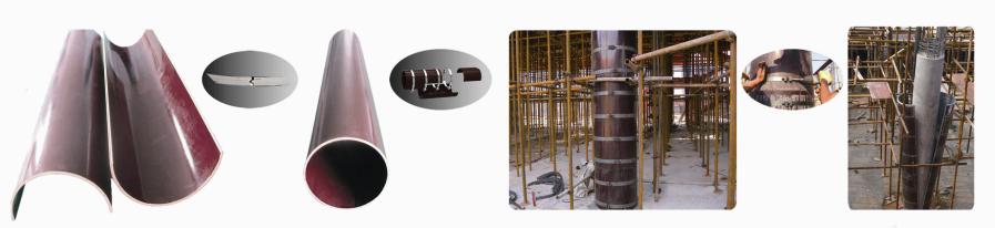 Zeemo Lightweight Circular Round Plywood Formwork Reusable Concrete Pillar Column Mold