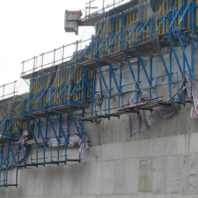 Auto climbing formwork for concrete lifting scaffolding operation platform