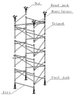 Scaffolding H frame support labor platform Door construction plank Philippines GI pipe