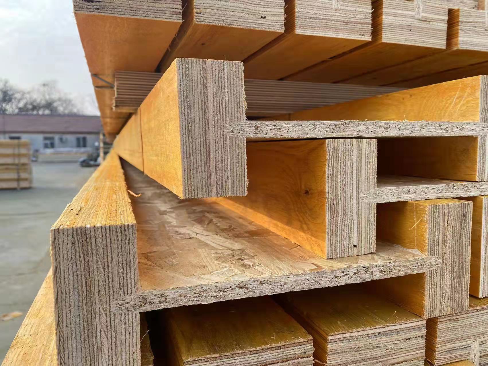 Zeemo Eco-Friendly Eco-Friendly Timber I Joist Beams Pine OSB Recycled Wood Roof Beams for House Building Lvl Flange Formwork