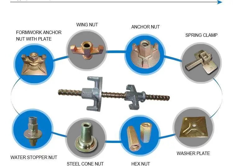 tie rod with wing nut