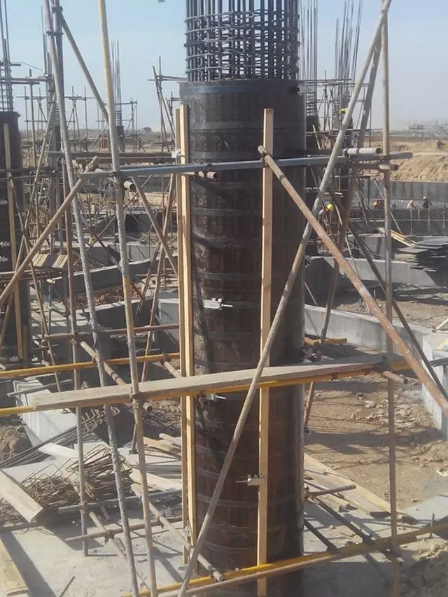 Huge Diameter wooden Square Circle Formwork Round Column 