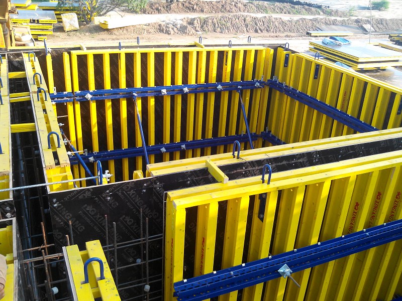 Doka Peri WALLformwork H20 system for shear wall concrete panels molds plywood beam system high efficient