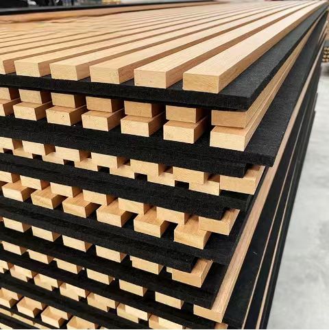 2024 new Wholesale Custom Wood Acoustic Panel Sound Proof Acoustic Slat Wall Panels