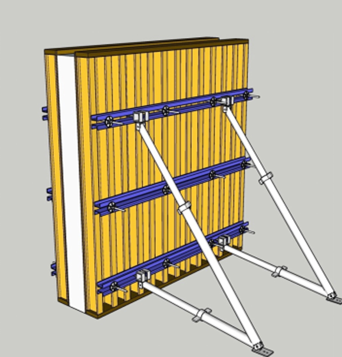 Customized formwork for concrete wall formwork system moulds