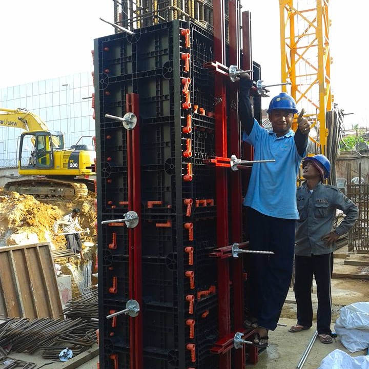 Building Material Reusable Plastic ABS Pp Concrete Column Wall Panel Formwork