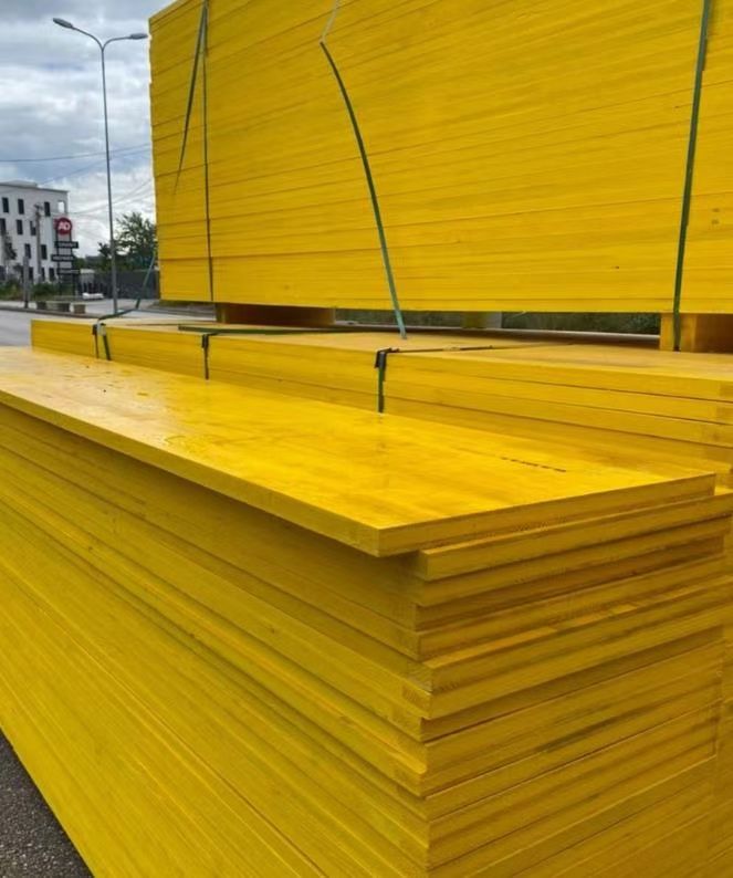 ZEEMO 21/27 Mm Waterproof Three Layers Board Panels 3-Ply Yellow Shuttering Panel for Concrete Formwork