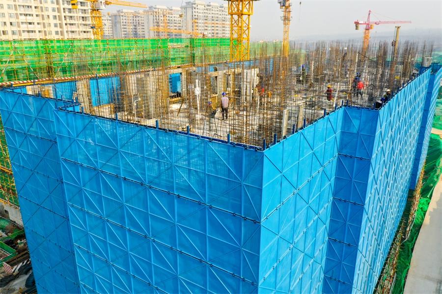 Self-Climbing Attached lifting scaffold system for high concrete construction building 