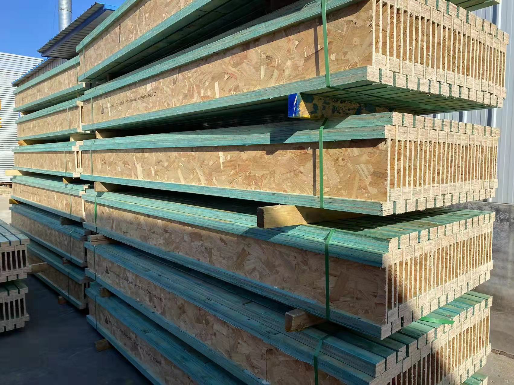 Recycled Wood Board I Joist Lvl Timber For Wood Roof Trussel Building Material 