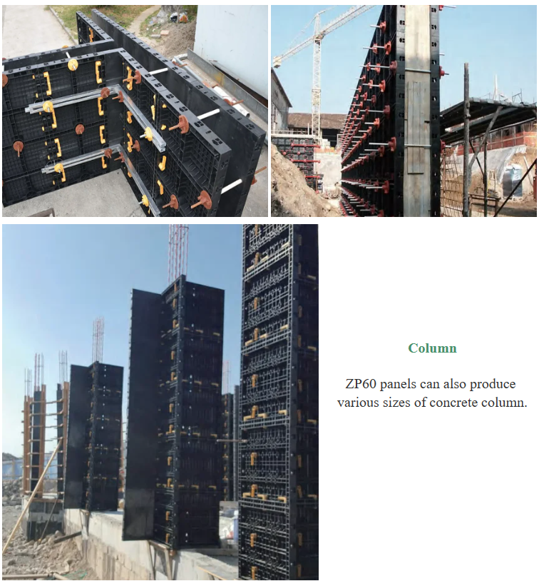 Factory Direct Sales Reusable Concrete Plastic Formwork