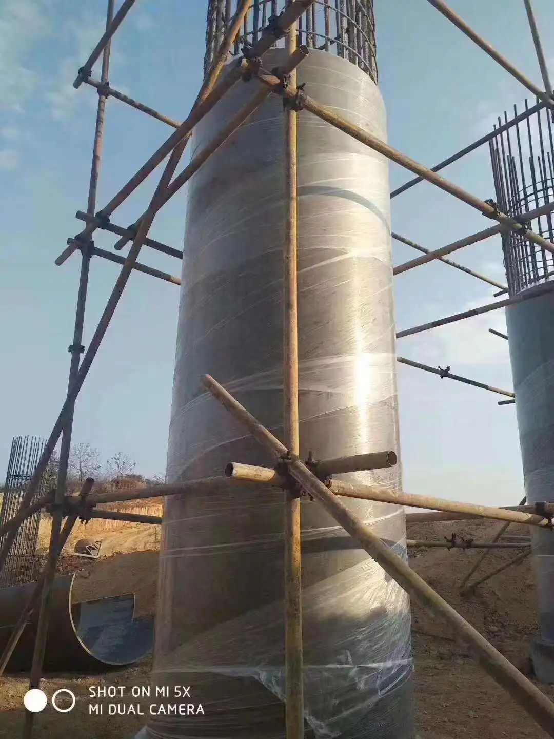 Reusable wooden circular round column formwork