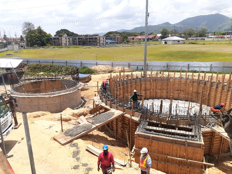 Customized Factory Water Treatment Plant Concrete Pool Edge Curved Formwork for Construction