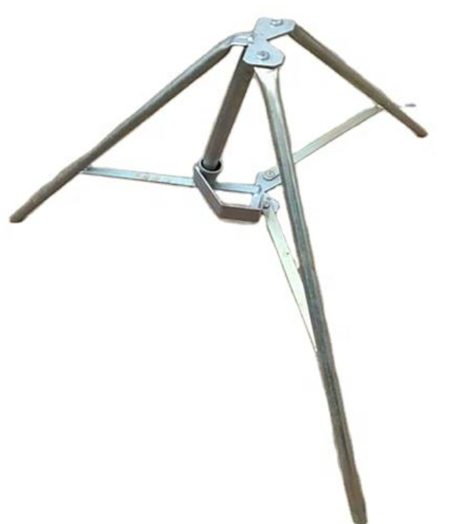 Adjustable steel prop tripod support