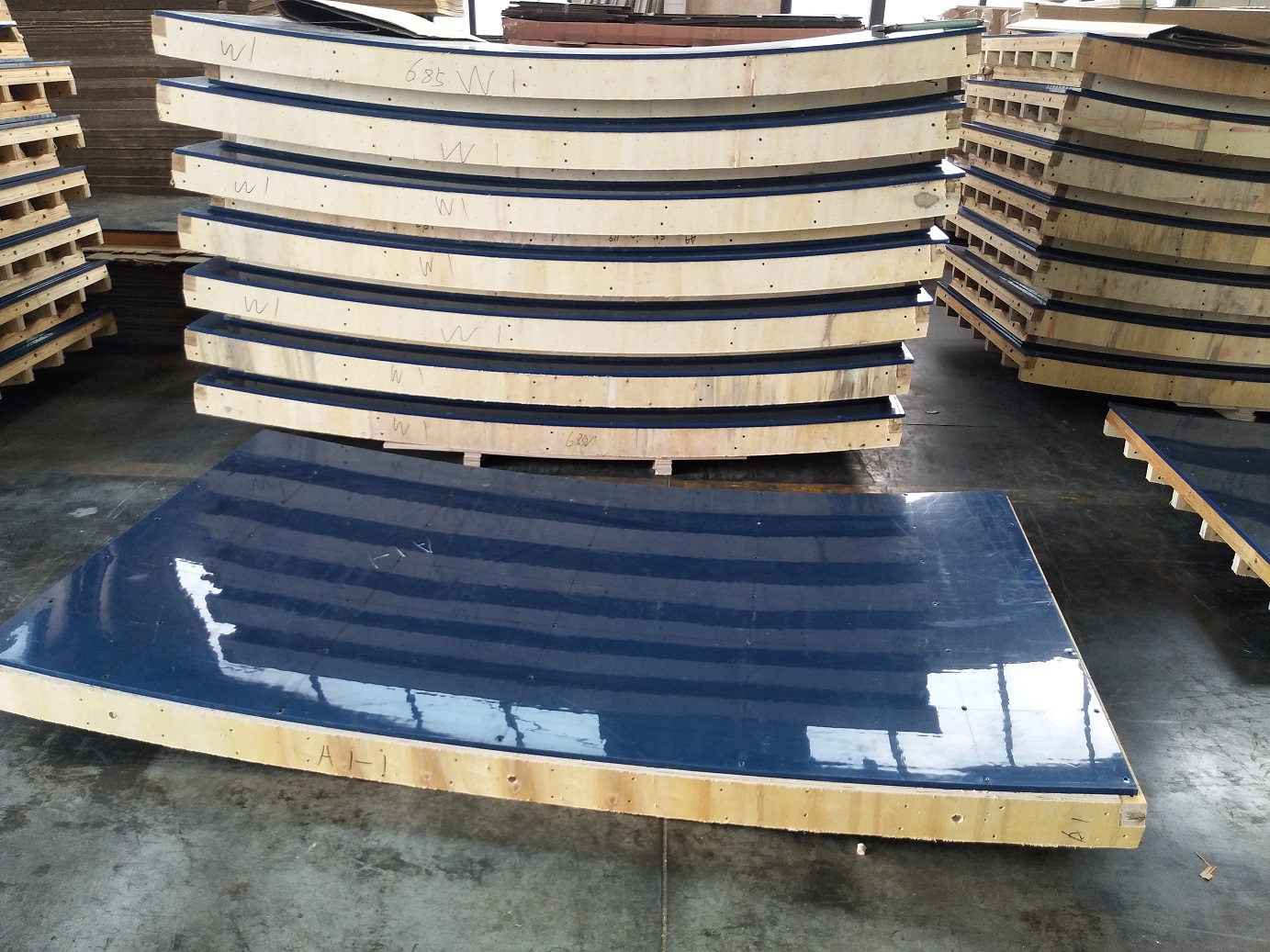 Curved formwork application