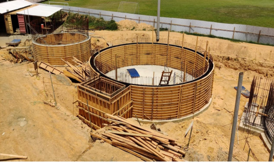 Curved formwork installation