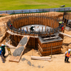 Reusable Curved Concrete Formwork Water Treatment Formwork for Water Tank Swimming Pool Circular Wall Construction