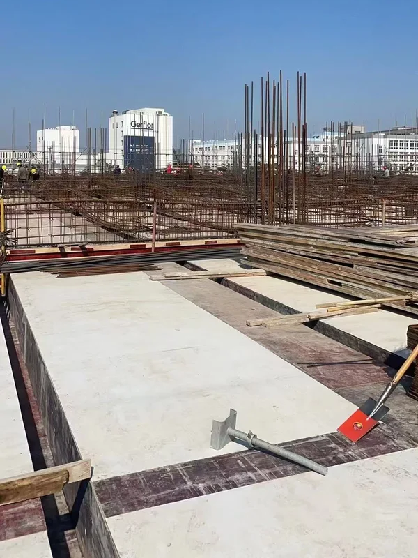 Plastic formwork used for a concrete shear wall project in Sudan