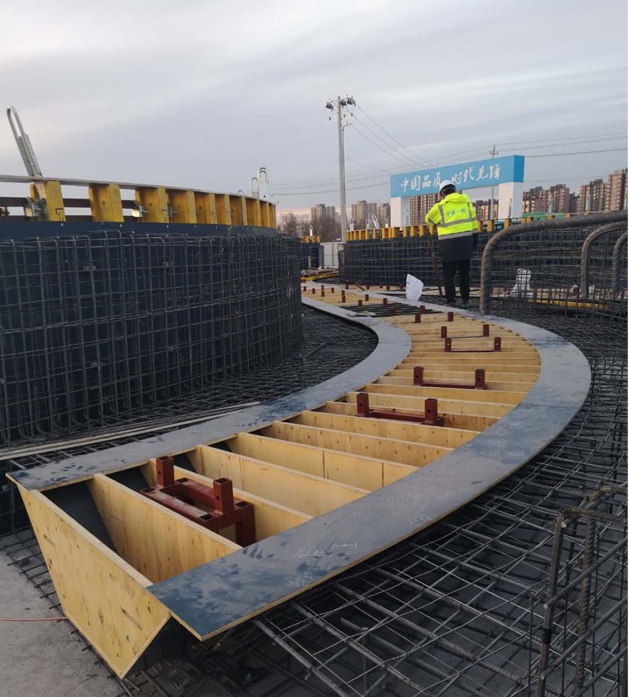 Reusable Curved Concrete Formwork Water Treatment Formwork for Water Tank Swimming Pool Circular Wall Construction