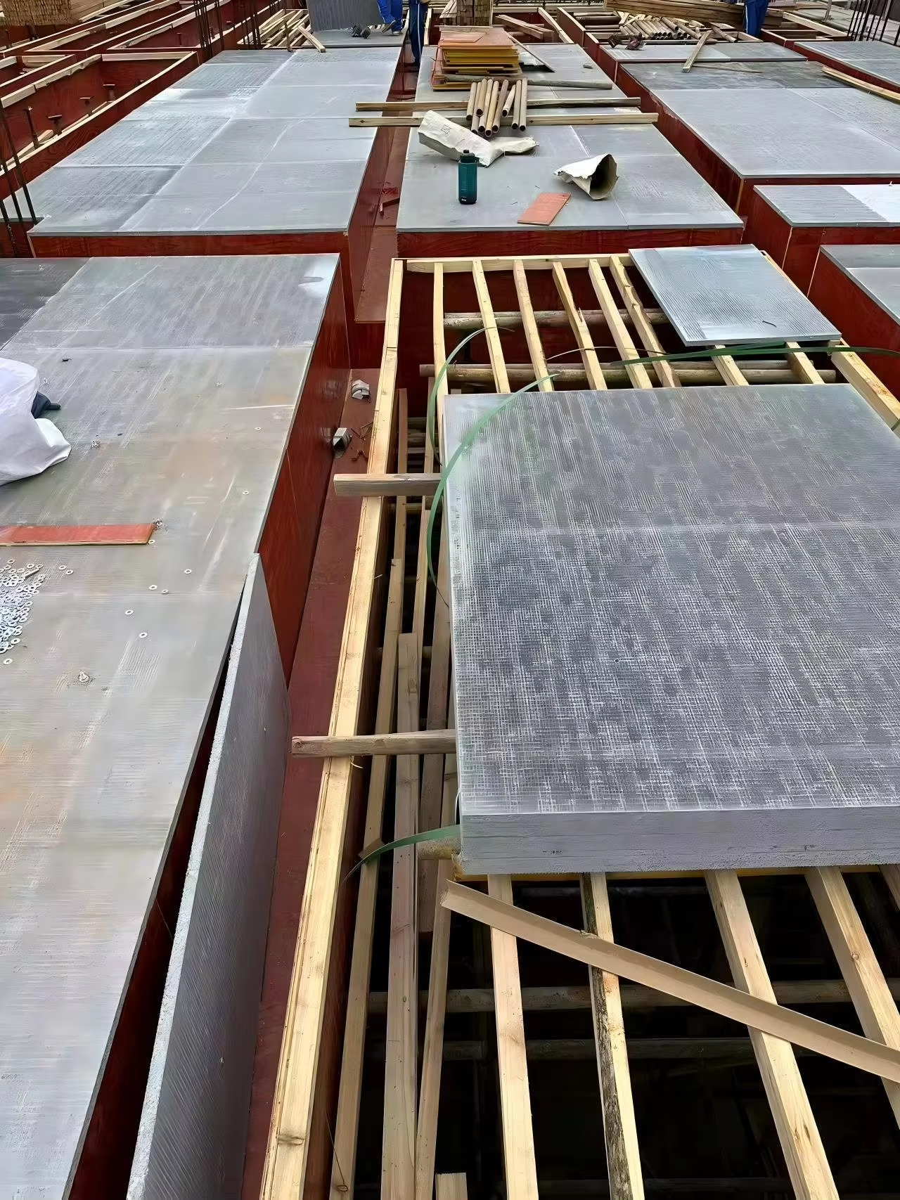 PP hollow plastic formwork panels for a Bulgaria construction project